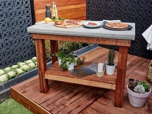 DIY Step Image - D.I.Y. wood and concrete kitchen island . Blob storage upload.