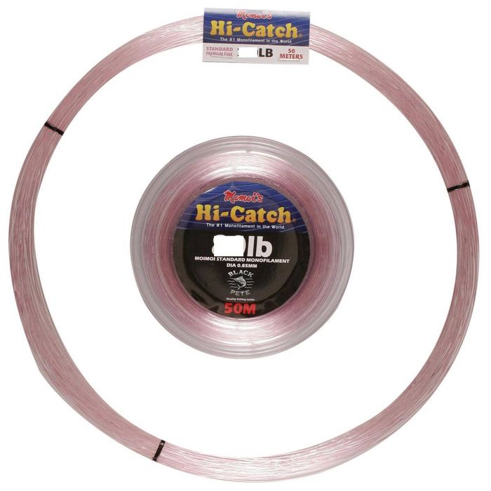 Momoi HiCatch Standard 50m Pink Monofilament Fishing Leader 100lb