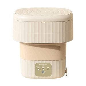 Catzon Foldable Washing Machine 9L 3 Modes with Blue Light-Cream