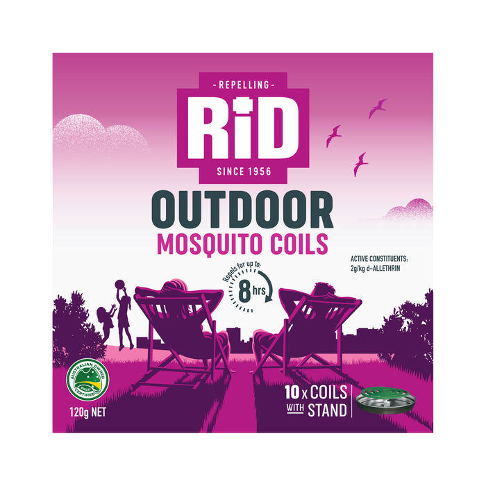 Rid Insect Repellent Outdoor Mosquito Coils - 10 Pack
