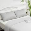 LINENOVA 100% Bamboo Pillow cases Slip Cover Pillowcase - Silver Queen