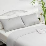 LINENOVA 100% Bamboo Pillow cases Slip Cover Pillowcase - Silver Queen