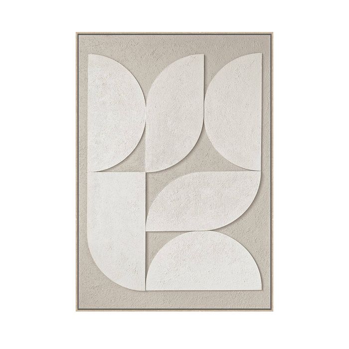 Arc Bloom I Hand-Painted 3D Textured Canvas Wall Art