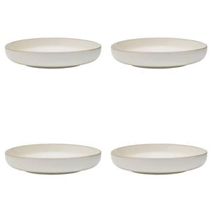 4PK Ecology Stoneware Dinnerware Element Dinner Bowl 22cm Blanc