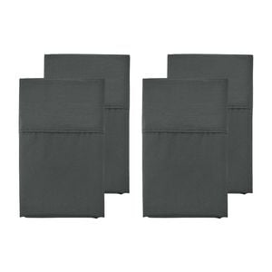 2x 2pc Grosvenor House 500TC Egyptian Cotton Standard Pillowcases Charcoal