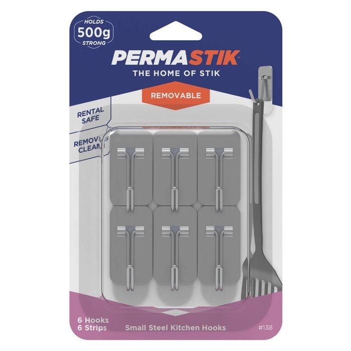 Permastik Stainless Kitchen Hooks - 6 Pack