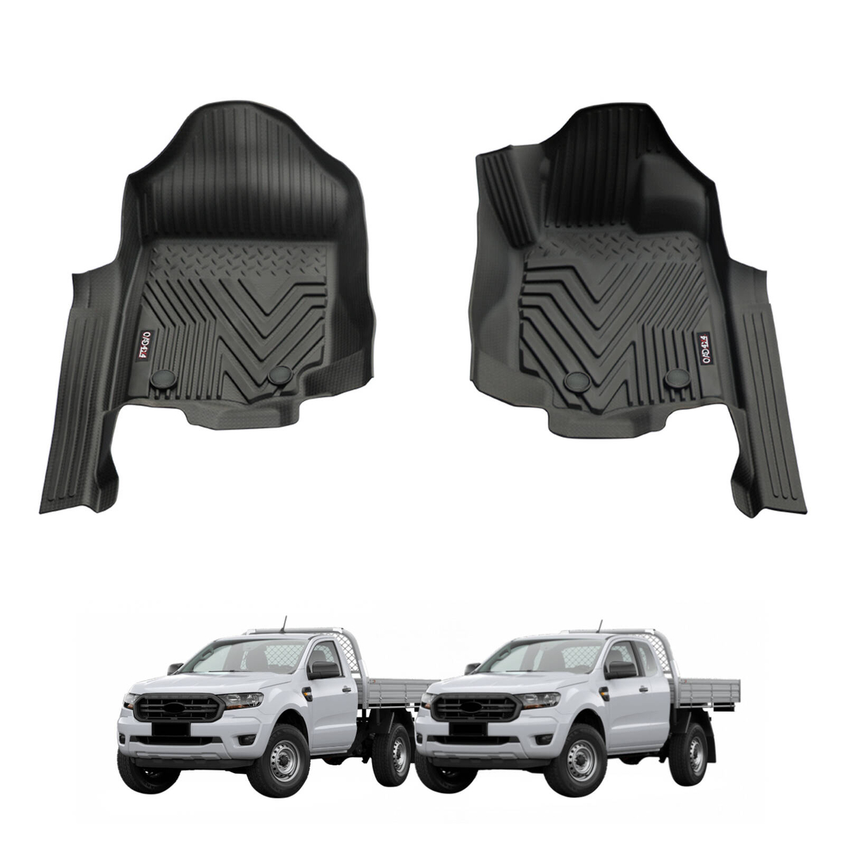 AUSGO 5D Injection Car Floor Mats for Ford Ranger Single / Extra Cab ...