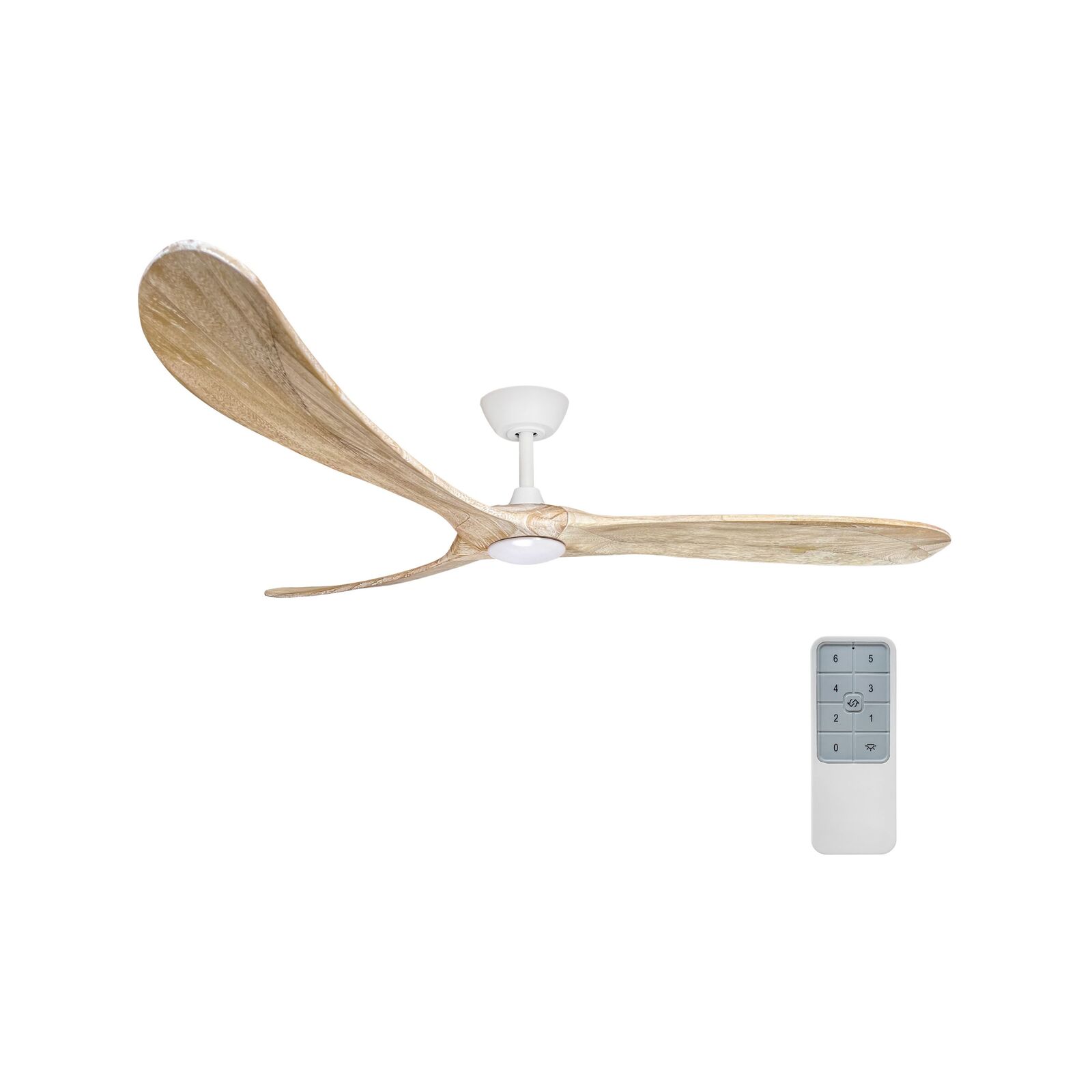 ThreeSixty 180cm Weathered Oak Timber Ceiling Fan With Light product image