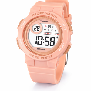Kids Digital Sport Watch 30m Waterproof Wristwatch Stopwatch s Orange