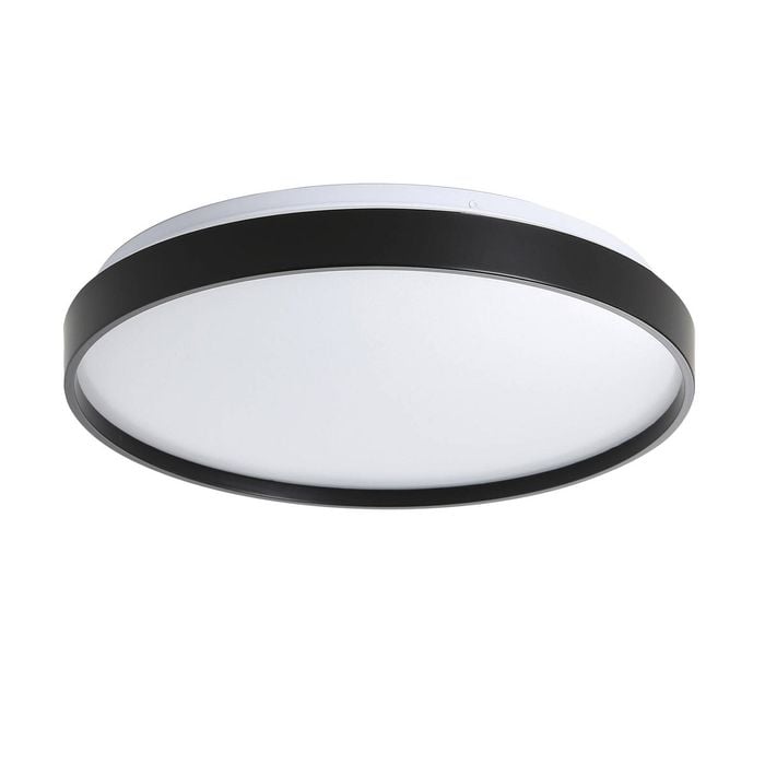 Oriel Lighting Leena Tri-colour Led Ceiling Light Black 48cm