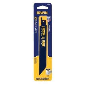 Irwin 6" 24TPI Bi-Metal Thin Metal Cutting Reciprocating Saw Blade - 5 Pack