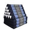 Jumbo Thai Triangle Pillow 3 Fold - Handmade Kapok Daybed Cushion - Navy