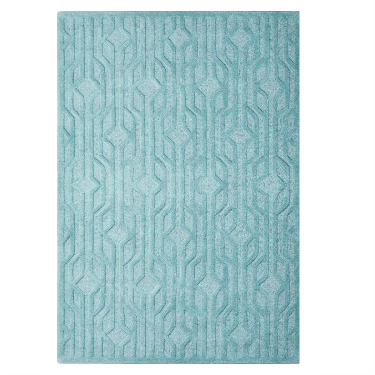 Contemporary Handwoven Wool Rug-Mavis 6371-Cashmere Blue-160x230cm ...