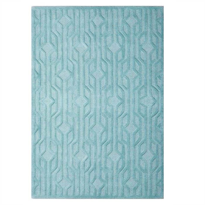 Contemporary Handwoven Wool Rug-Mavis 6371-Cashmere Blue-160x230cm