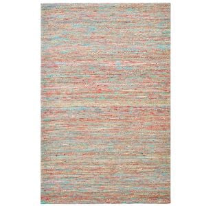 Handwoven Natural Jute Rug-Kerala 6001-Natural/Red Multi-160x230cm
