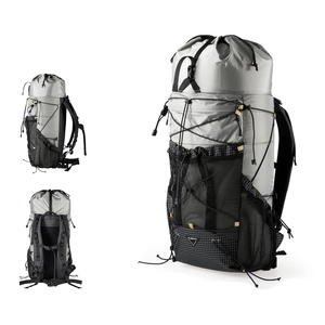 Camping Backpack 25+10l Travel Bag Grey