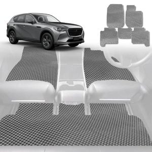 6D Diamond Car Floor Mats for Mazda CX-60 2022-Current-Full Set-Grey-Outback GT