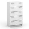 Tribecca White 5 Drawer Chest