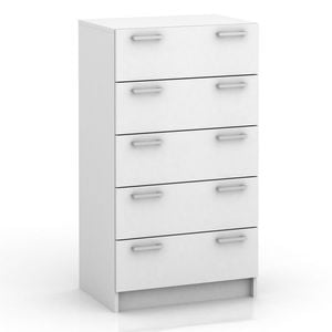 Tribecca White 5 Drawer Chest