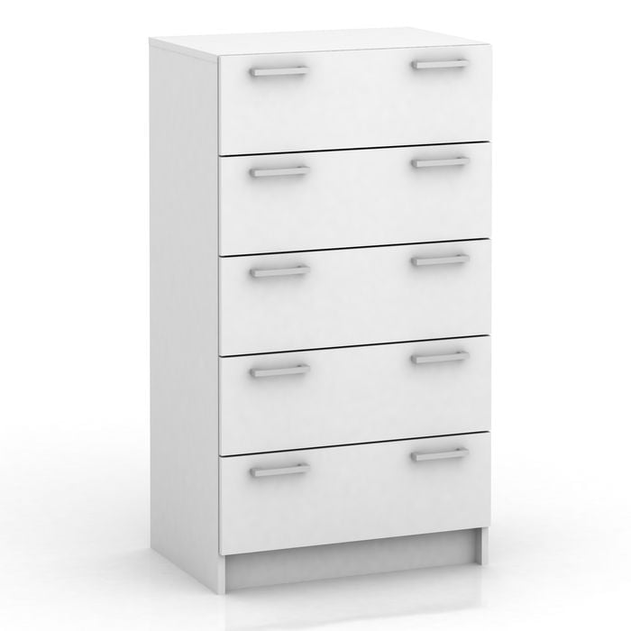 Tribecca White 5 Drawer Chest