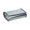 Lukey 2" Performance Muffler Offset/centre - 8" X 4" Oval, 14" Long, 430 Ss