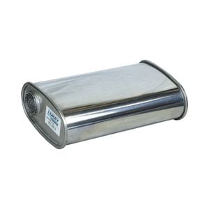 Lukey 2" Performance Muffler Offset/centre - 8" X 4" Oval, 14" Long, 430 Ss