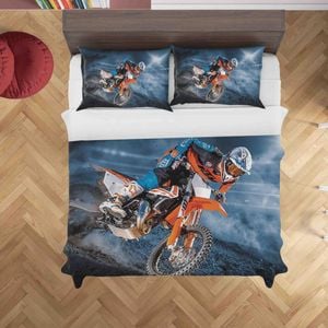 3D Super Motocross Motorcycle Quilt Cover Set Bedding Set Duvet Cover Pillowcases JN 1196