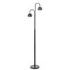 Telbix Oneta Modern Standing Floor Lamp Light Metal Acrylic Black Marble Clear Black