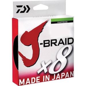 Daiwa J Braid x8 150m Chartreuse Braid Fishing Line 6lb
