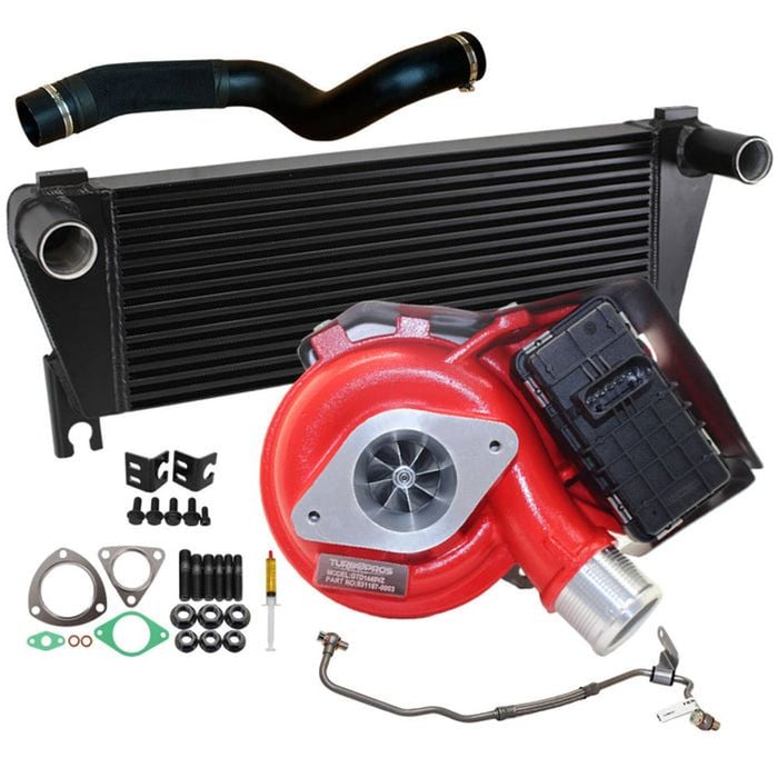 Gen1 High Flow Turbo Charger With 70mm Intercooler & Hose And Genuine Oil Feed Pipe For Ford Everest Ua 2.2l 2015 Onwards