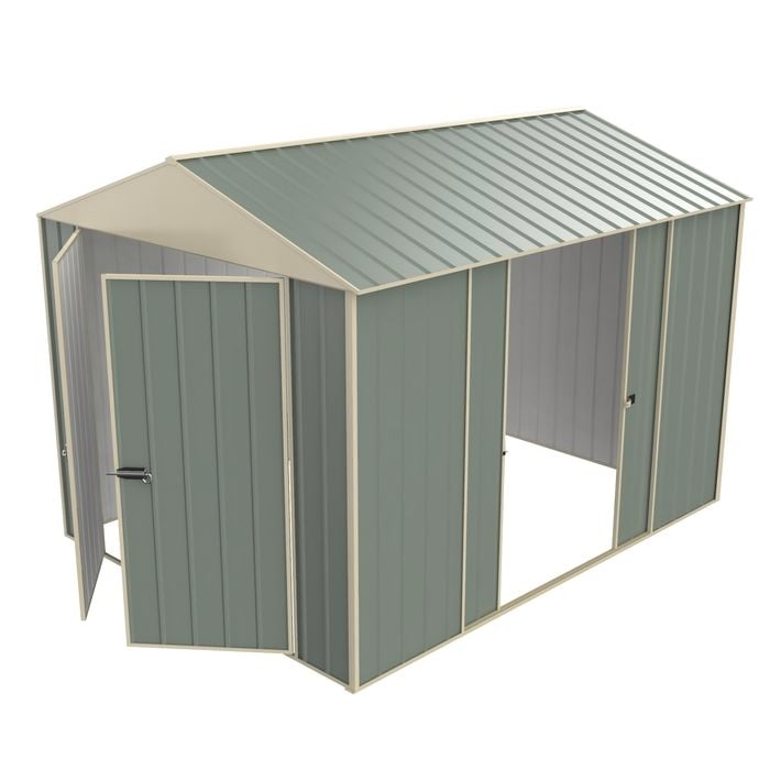 Build-a-Shed  2.3 x 3.0 x 2.3m Gable Double Sliding Side Door Shed - Green