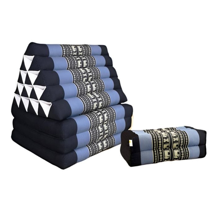 Jumbo Thai Triangle Pillow Three-fold Day Bed With Arm/leg Rest Block - Handmade Kapok Lounge Set
