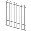 ProtectorAl 0350-1200W x 1500H Palladium Silver Loop Top Pool Fence Panel Raked Up to 15º