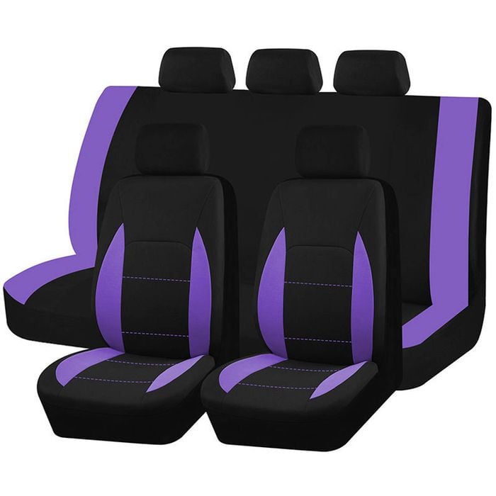 Catzon Car Seat Covers Soft Sponge Easy Install Sedan Truck Suv-purple