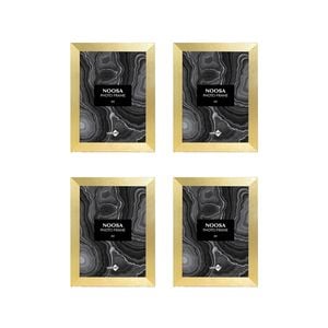 4PK Unigift Noosa MDF/Glass A4 Picture/Photo Frame - Gold