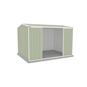 Absco Sheds 3.00 x 2.26 x 2.00m Pale Eucalypt Ezislider Double Sliding Door Garden Shed
