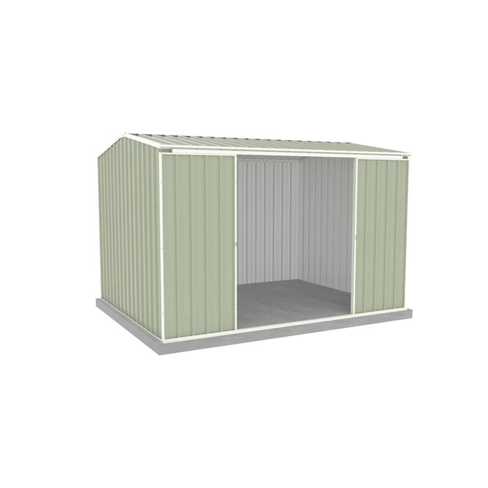 Absco Sheds 3.00 x 2.26 x 2.00m Pale Eucalypt Ezislider Double Sliding Door Garden Shed