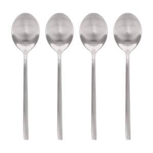 Argon Tableware Stainless Steel Dessert Spoons - 20cm - 8x Durable Rust Resistant Stainless Steel Dishwasher Safe Flatware Set
