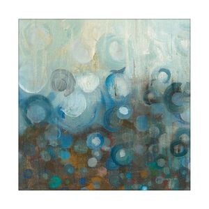 Artey | Blue and Bronze Dots VII - Stretched Canvas - Stretched Canvas - 120 x 120cm