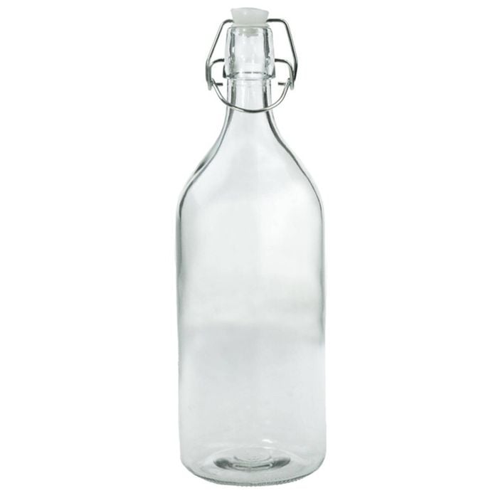 Lemon & Lime Glass Water Bottle 1L 28cm X 9cm