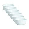 6pc Luminarc Smart Trianon Baking Ramekins 12x5cm Bakeware Opal Glass White