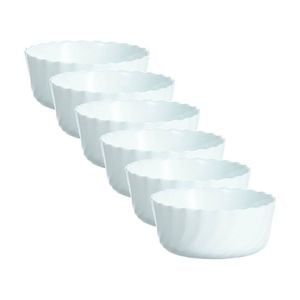 6pc Luminarc Smart Trianon Baking Ramekins 12x5cm Bakeware Opal Glass White