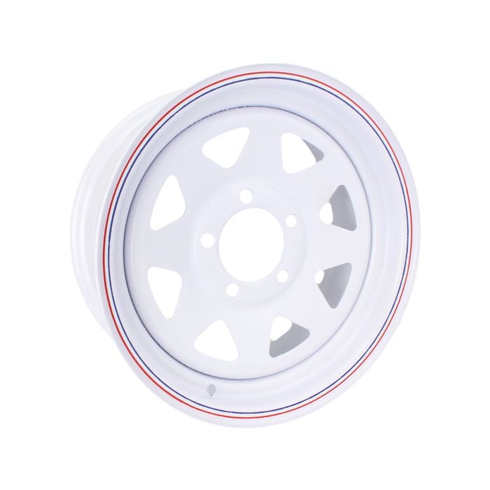 Sunrise Trailer 14" Sunraysia Steel Rim - Commodore (hq), White Powder Coated - Wrhq14p