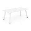 Olg Flare Table 4 Leg White Frame White Top L1800mm X W750mm