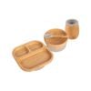 Tiny Dining 4pc Divided Bamboo Suction Baby Feeding Set