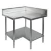 Modular Systems Economic Corner Workbench,100MM Splashback & Undershelf 0900-6-WBCB