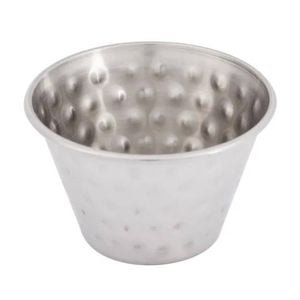Olympia Sauce Cups Hammered Stainless Steel 12 Pack 115ml Condiment Ramekin Dip Pot Tableware