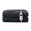 Dreamaker Emmett Premium Textured Faux Fur Electric Heated Throw Blanket Charcoal 180x200cm | Overheat Protection & Washable