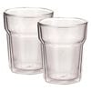 Avanti Nove 250ml Double Wall Glass Cup Latte/Water Mug Glassware Set Clear