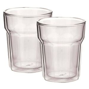 Avanti Nove 250ml Double Wall Glass Cup Latte/Water Mug Glassware Set Clear